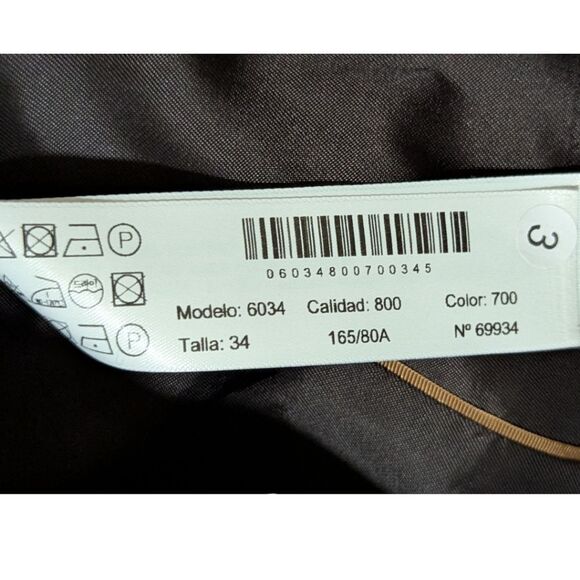 Massimo Dutti Women's 2 Houndstooth Checkered Wool Blend Double Breasted Blazer - Picture 9 of 9